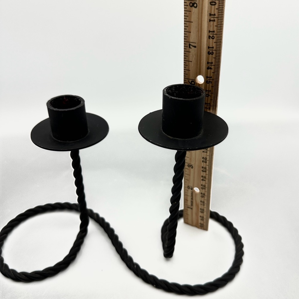 Twisted Iron Rustic Candle Holder. Industrial. - Picture 5 of 10